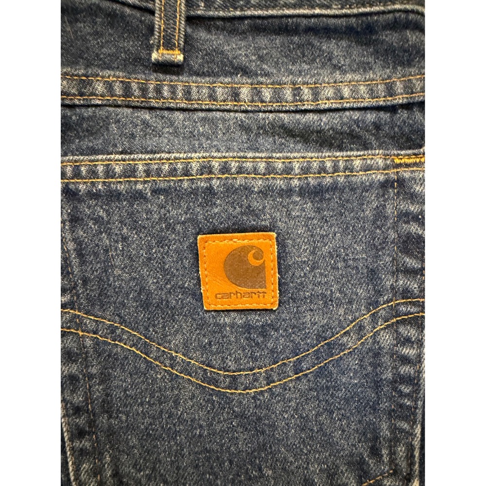 Carhartt Relaxed Fit Jeans Mens 36x32 Blue UB170 08T Denim Workwear Pants - Picture 6 of 9